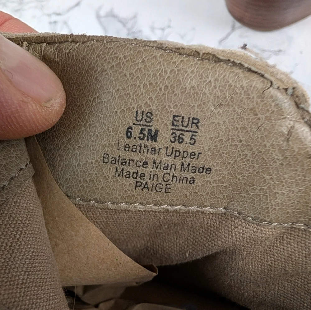 Sam Edelman Size 6.5 Ankle Booties In Light Cream Leather/Suede